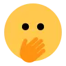 Face With Hand Over Mouth Emoji 🤭 image - Tossface style