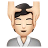Person Getting Massage: Light Skin Tone Emoji 💆🏻 image - Huawei Harmony OS style