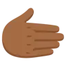 Rightwards Hand: Medium-Dark Skin Tone Emoji 🫱🏾 image - Google Noto Color style