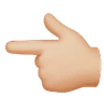 Backhand Index Pointing Left: Medium-Light Skin Tone Emoji 👈🏼 image - Huawei Harmony OS style