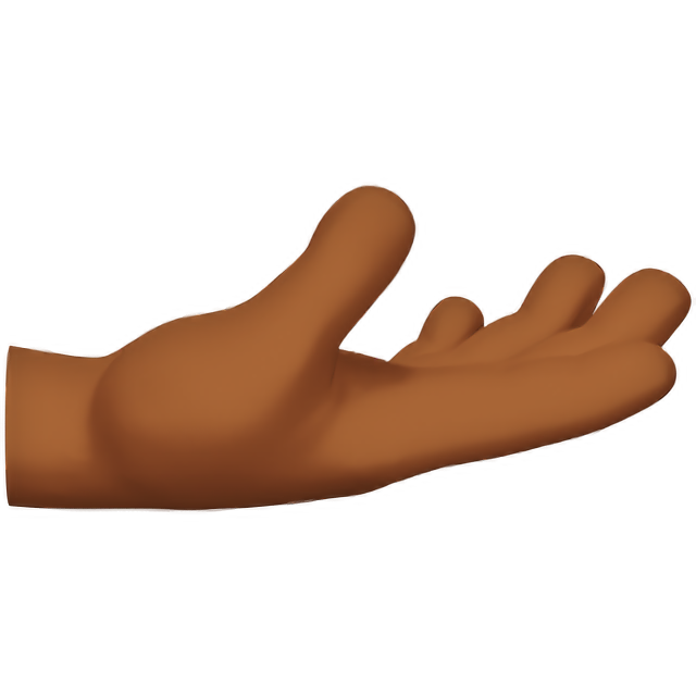 Palm Up Hand: Medium-Dark Skin Tone