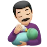 Man Feeding Baby: Light Skin Tone Emoji 👨🏻‍🍼 image - Apple style