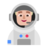 Man Astronaut: Medium-Light Skin Tone