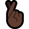 Crossed Fingers: Dark Skin Tone Emoji 🤞🏿 image - Microsoft Windows 10 Segoe UI Emoji style