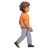 Person Walking Facing Right: Medium Skin Tone