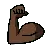 Flexed Biceps: Dark Skin Tone