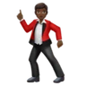 Man Dancing: Medium-Dark Skin Tone Emoji 🕺🏾 image - Huawei Harmony OS style