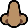 Nose: Medium Skin Tone Emoji 👃🏽 image - Microsoft Windows 10 Segoe UI Emoji style