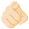 Index Pointing At The Viewer: Light Skin Tone Emoji 🫵🏻 image - Google Noto Color style