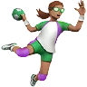 Woman Playing Handball: Medium Skin Tone Emoji 🤾🏽‍♀️ image - Apple style