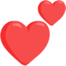 Emoji Két szív 💕 image - Facebook Messenger (2016) style