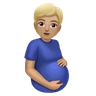 Pregnant Man: Medium-Light Skin Tone Emoji 🫃🏼 image - Huawei Harmony OS style