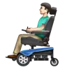 Man In Motorized Wheelchair: Light Skin Tone Emoji 👨🏻‍🦼 image - WhatsApp style