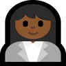 Woman Office Worker: Medium-Dark Skin Tone Emoji 👩🏾‍💼 image - Microsoft Windows 10 Segoe UI Emoji style
