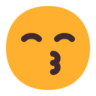 Gülen gözlerle yüz öpüşme Emoji 😙 image - Microsoft Classic 2D style