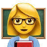 Woman Teacher Emoji 👩‍🏫 image - Apple style