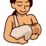 Breast-Feeding: Medium Skin Tone Emoji 🤱🏽 image - Emojidex style