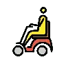 Man In Motorized Wheelchair Emoji 👨‍🦼 image - OpenMoji style