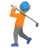 Person Golfing: Medium-Light Skin Tone