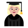 Woman Student: Medium-Light Skin Tone Emoji 👩🏼‍🎓 image - Microsoft Classic 2D style