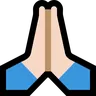 Folded Hands: Light Skin Tone Emoji 🙏🏻 image - Microsoft Windows 10 Segoe UI Emoji style