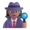 Woman Detective: Medium Skin Tone Emoji 🕵🏽‍♀️ image - Microsoft 3D Fluent style