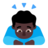 Man Bowing: Dark Skin Tone