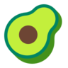 Avocat Emoji 🥑 image - Microsoft Classic 2D style