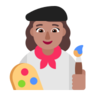 Woman Artist: Medium Skin Tone Emoji 👩🏽‍🎨 image - Microsoft Classic 2D style