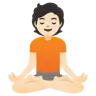Person In Lotus Position: Light Skin Tone Emoji 🧘🏻 image - Google Noto Color style