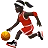 Woman Bouncing Ball: Dark Skin Tone