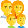 Family: Man, Woman, Boy, Boy Emoji 👨‍👩‍👦‍👦 image - Facebook Messenger (2016) style