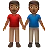 Men Holding Hands: Medium-Dark Skin Tone