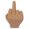 Middle Finger: Medium Skin Tone Emoji 🖕🏽 image - Google Noto Color style