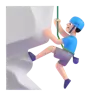 Man Climbing: Light Skin Tone Emoji 🧗🏻‍♂️ image - Microsoft 3D Fluent style