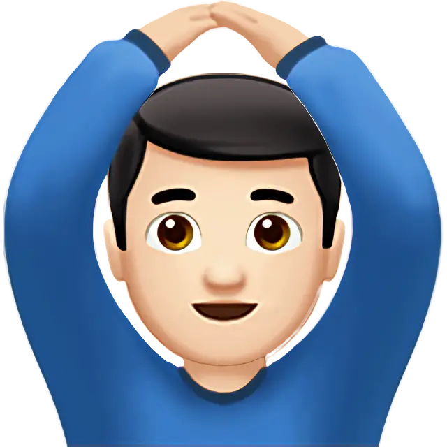 Man Gesturing Ok: Light Skin Tone