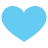 Cœur bleu Emoji 💙 image - EmojiTwo style
