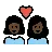 Couple With Heart: Woman, Woman, Dark Skin Tone