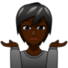 Person Shrugging: Dark Skin Tone Emoji 🤷🏿 image - Emojidex style