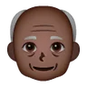 Old Man: Dark Skin Tone Emoji 👴🏿 image - Samsung style