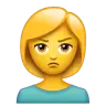 Woman Pouting Emoji 🙎‍♀️ image - WhatsApp style