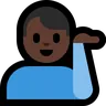 Man Tipping Hand: Dark Skin Tone Emoji 💁🏿‍♂️ image - Microsoft Windows 10 Segoe UI Emoji style