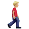 Man Walking Facing Right: Medium-Light Skin Tone Emoji 🚶🏼‍♂️‍➡️ image - Apple style