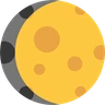 Símbolo de la luna gibosa depilación Emoji 🌔 image - Skype style