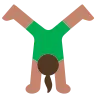 Woman Cartwheeling: Medium Skin Tone Emoji 🤸🏽‍♀️ image - Tossface style