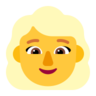 Woman: Blond Hair Emoji 👱‍♀️ image - Microsoft Classic 2D style
