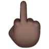 Middle Finger: Dark Skin Tone Emoji 🖕🏿 image - Samsung style