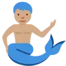 Merman: Medium Skin Tone Emoji 🧜🏽‍♂️ image - Twitter / X (Twemoji) style