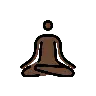 Person In Lotus Position: Dark Skin Tone Emoji 🧘🏿 image - OpenMoji style