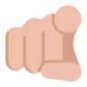 Index Pointing At The Viewer: Medium-Light Skin Tone Emoji 🫵🏼 image - Microsoft Classic 2D style